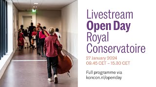 Livestream the Royal Conservatoire The Hague  Open Day 2024 with Music Dance QampA and More [upl. by Monty]