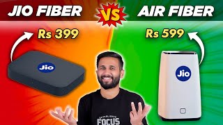 Jio AirFiber vs Jio Fiber Price plans speed and more  Which one to buy ⚡ [upl. by Rhett]