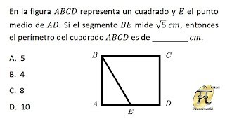 Aplicación del teorema de pitágoras 3  Examen de Admisión Universidad Nacional de Colombia [upl. by Drofniw]