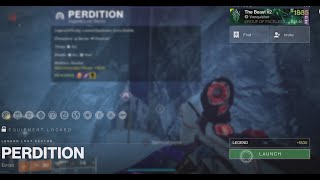 Destiny 2  Solo Flawless Legend Perdition Lost Sector [upl. by Kind]