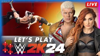 WWE 2K24 Launch Week Live Playthrough [upl. by Anned]