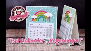 Tutorial Tischkalender quotRegenbogenquot mit Stampin Up [upl. by Anitsuga]