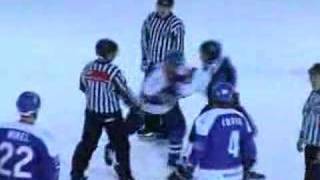 Gareth Owen Coventry vs Tony Hand Dundee hockey fight [upl. by Aerdied]