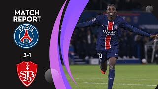 Paris SaintGermain 31 Brest  Dembélé brille PSG simpose avec style [upl. by Sivrad]