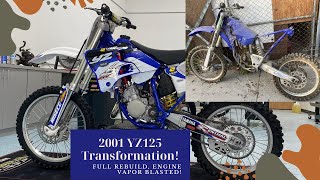 2001 YZ125 Full Rebuild in 16 Minutes [upl. by Kcirre41]