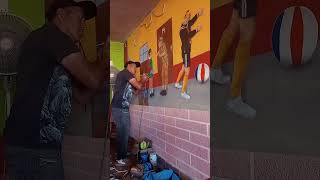 pintando la vecindad del Chavo del 8 drawing dibujo dibujo graffiti funny viral [upl. by Ardnasela63]