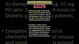 Metoclopramide dosing [upl. by Nomaj957]