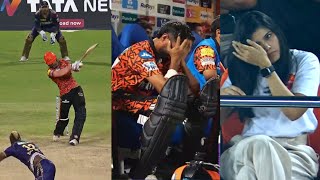 Heinrich Klaasen and Kavya Maran wiping tears after SRH lost match in last over by 4 runs vs KKR [upl. by Maud]