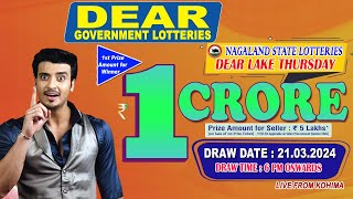 DEAR LOTTERY LIVE DEAR 6 PM 21032024 NAGALAND LOTTERY LIVE DEAR LOTTERY LIVE LOTTERY SAMBAD LIVE [upl. by Stambaugh]