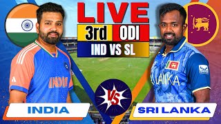 Live India vs Sri Lanka 3rd ODI Live Match Score amp Commentary  IND vs SL Live Cricket match Today [upl. by Husain609]