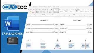 TABULACIONES en MICROSOFT WORD [upl. by Arst]