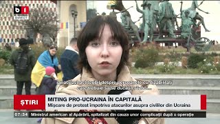 MITING PROUCRAINA ÎN CAPITALĂȘtiri B1TV7 ian 2024 [upl. by Aticilef]