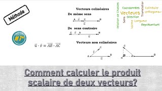 Produit scalaire 1ère [upl. by Ycniuqal]