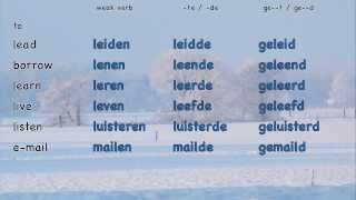 Dutch verbs 16 a List of weak verbs AP  150 weak verbs  Lijst van zwakke werkwoorden [upl. by Adnauqal594]