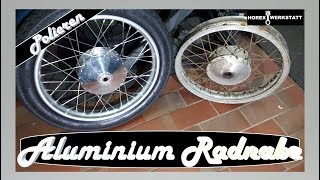 Motorrad Radnabe polieren  Alufelge polieren  aufarbeiten  Aluminium Hochglanz polieren [upl. by Chastain573]