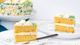 The Best Birthday Keto Vanilla Cake Ive Ever Had  Only 4g Carbs [upl. by Idac]