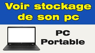 Comment voir le stockage de son pc [upl. by Creath]