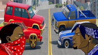 Bloods VS Cripz BeamNG [upl. by Lothar]