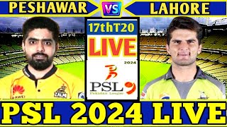 Live  Peshawar zalmi vs Lahore qalandars 17th T20 match  PSZ vs LHQ T20 match Score psl2024 [upl. by Nawoj]