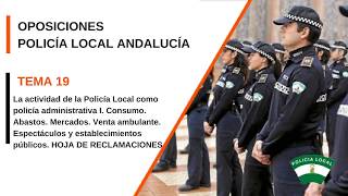 La actividad de la Policía Local como policía administrativa I Hoja de Reclamaciones [upl. by Assennav222]