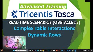 TRICENTIS Tosca 160  Lesson 47  OBSTACLE5  Complex Table Interactions  Dynamic Rows [upl. by Ennaerb]