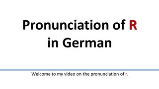 German Pronunciation of R r x a at different positions of a German word English subs [upl. by Ramirol410]