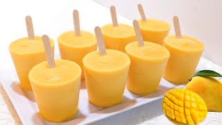 Helado de MANGO receta casera facil con leche condensada y crema de leche [upl. by Narf]