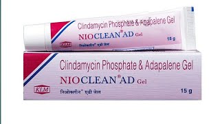 Nioclean AD Gel Clindamycin Phosphate and Adapalene gel for acne easy to Remove Nioclean ad gel [upl. by Doreen]