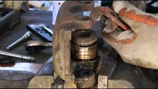 DIY BMW How to rebuild a Rear Brake Caliper at home NO SPECIAL TOOLS [upl. by Lillith]