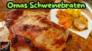 Omas Schweinebraten aus dem Backofen saftig und zart mit einer leckeren Soße [upl. by Ajay]