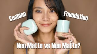 Neo Foundation Matte vs Neo Cushion Matte 25N LANEIGE 8hr Wear  MaskTransfer Test [upl. by Las]