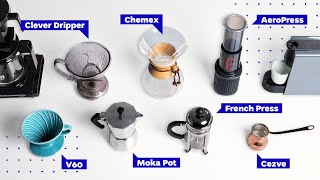 Coffee Brewing Methods French Press vs Pour Over vs AeroPress and more [upl. by Seely]