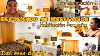 👉Decorando mi HABITACIÓN✨Habitación PEQUEÑA✅Idea para OTOÑO🍂Limpieza RÁPIDA 💫TRANSFORMACIÓN😱decor [upl. by Ennaira]