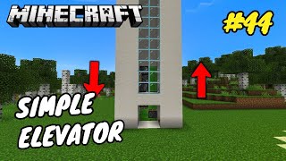 MINECRAFT SIMPLE ELEVATOR 120 EASY ELEVATOR minecraft [upl. by Frum72]