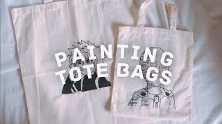 painting tote bags [upl. by Bohman]