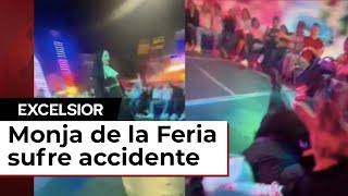 Accidente de La Monja de la Feria en juego mecánico ante gritos del público [upl. by Cilla]