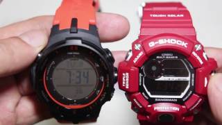 Casio Protrek PRW30004 VS Casio Rangeman GW9400RD4 [upl. by Branch584]