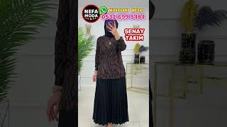 ETEKLİ TAKIM  NEFA MODA TESETTÜR GİYİM [upl. by Adnesor]