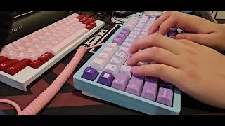 QK75N with Cherry MX2A Purple Glarses switches GMK POM Plate [upl. by Kilk]