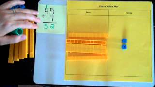 Adding With Regrouping Using Base Ten Materials [upl. by Barcroft]