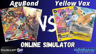 Agumon Bond of Bravery VS Yellow Vaccine  Digimon Card Game  BT15 Exceed Apocalypse [upl. by Brynn39]