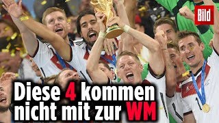 Diese 4 Spieler streicht Jogi Löw aus dem Kader – WM 2018 in Russland ohne SanePetersenTahLeno [upl. by Attevaj]