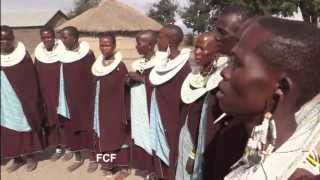 A Tanzanian Maasai tribes singing and jumping dance in their boma [upl. by Mychael805]