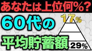 【老後資金】あなたは貯金額は上位何？60代の平均貯蓄額と割合を詳しく解説 [upl. by Seabrook240]