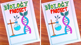 Biology Front Page Design  Biology project file decoration Ideas  Biology Cover page Design [upl. by Ng]