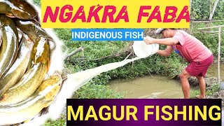 Meitei ngakra fabagi khunungaidi  Enjoy fishing magur  Fishing for catfish with hand✋ [upl. by Okimuy926]