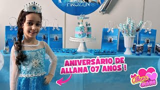 Aniversário de Allana  7 Anos  Festa Frozen  Canal da Allana e Manu [upl. by Elesig628]