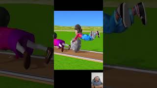 Troll Game  Squid Game Rolling Ball Who Faster Jump Challenge Miss T vs Granny Loser shorts [upl. by Artenal]