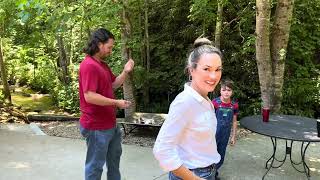 Zeb Ross  J Creek Cloggers teaching Circle Dancing at Carolina Creekside Cabin [upl. by Margit]