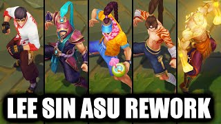 All Lee Sin Skins Spotlight ASU Rework 2024 League of Legends [upl. by Arval6]